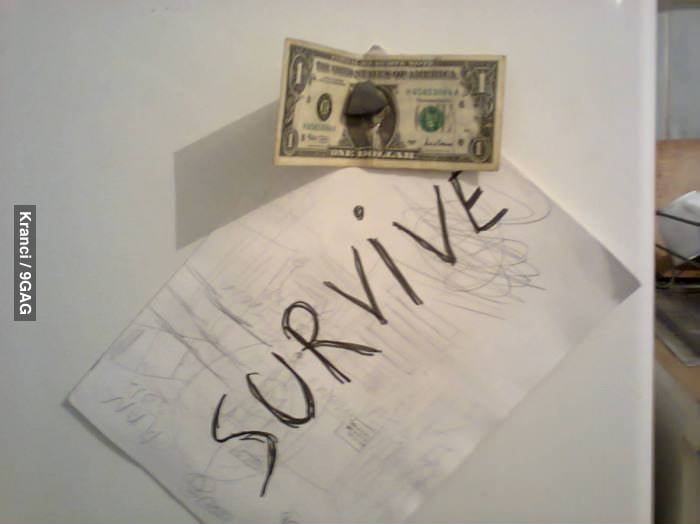 My dad left for 3 days and he gave me this