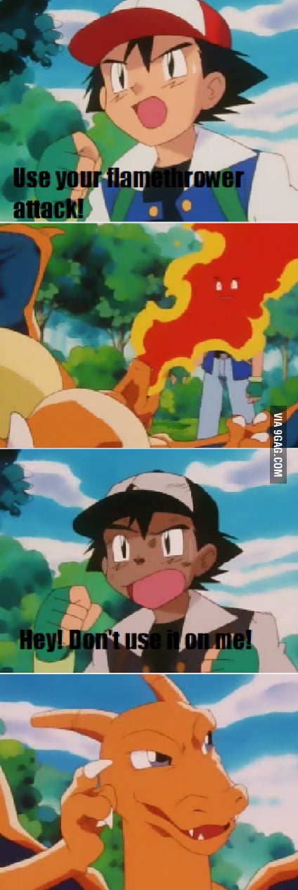 Charizard gives Ash the finger - 9GAG