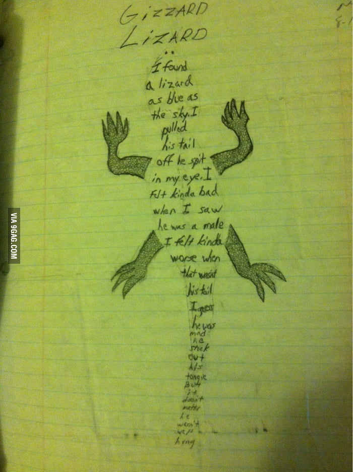 A poem about lizard. - 9GAG