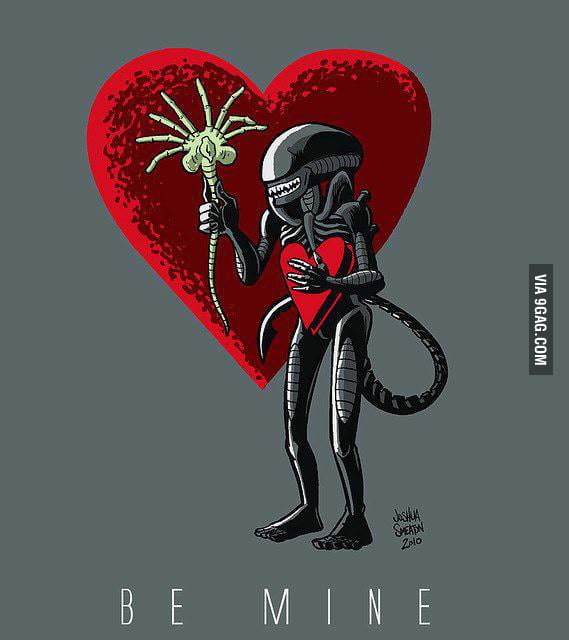 Happy Valentin from Alien - 9GAG