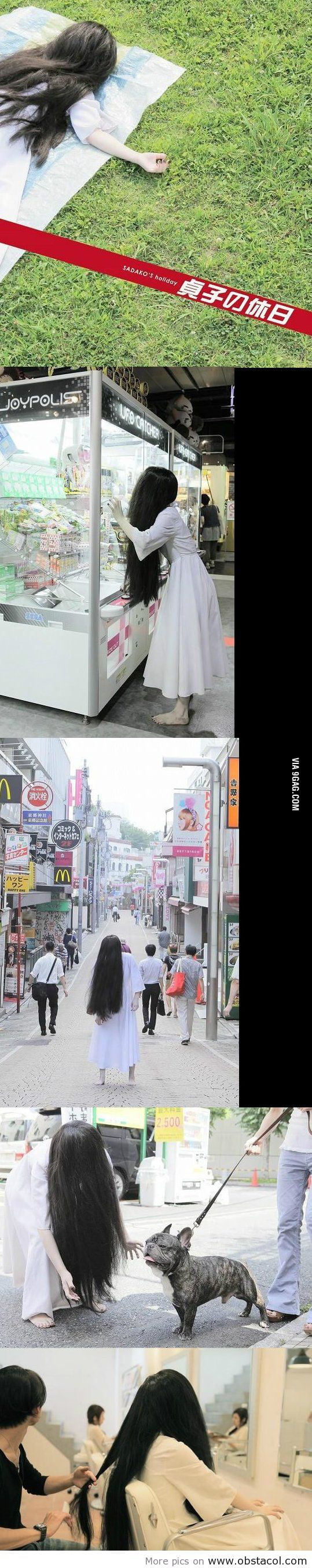 Sadako Is Having Some Fun 9gag