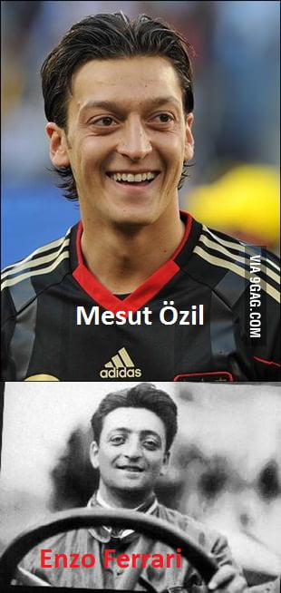 I think mesut ozil is Enzo Ferrari's younger self🤔 . . #carguy