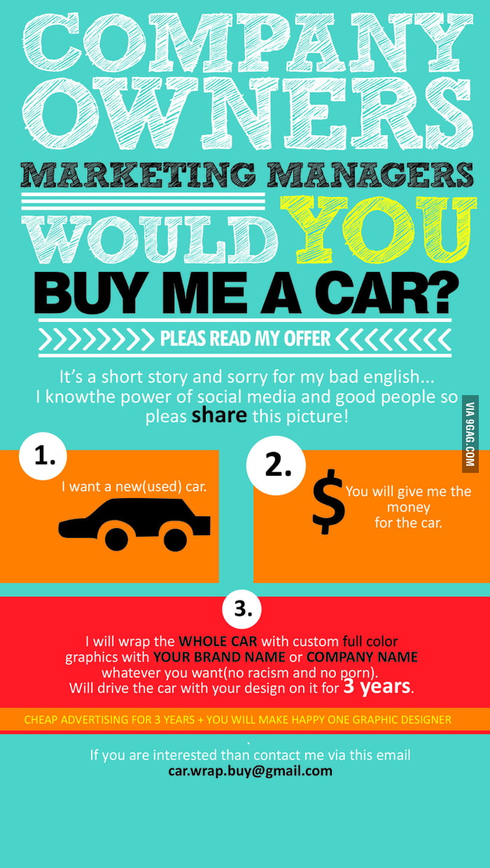 Buy Me A Car open letter 9GAG