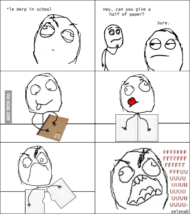 Notebook paper rage - 9GAG
