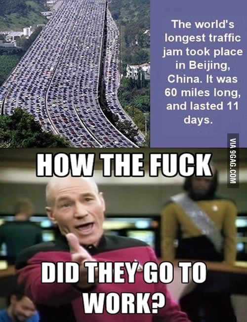 The longest jam in the world 9GAG