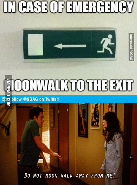 Moonwalk Away Gag