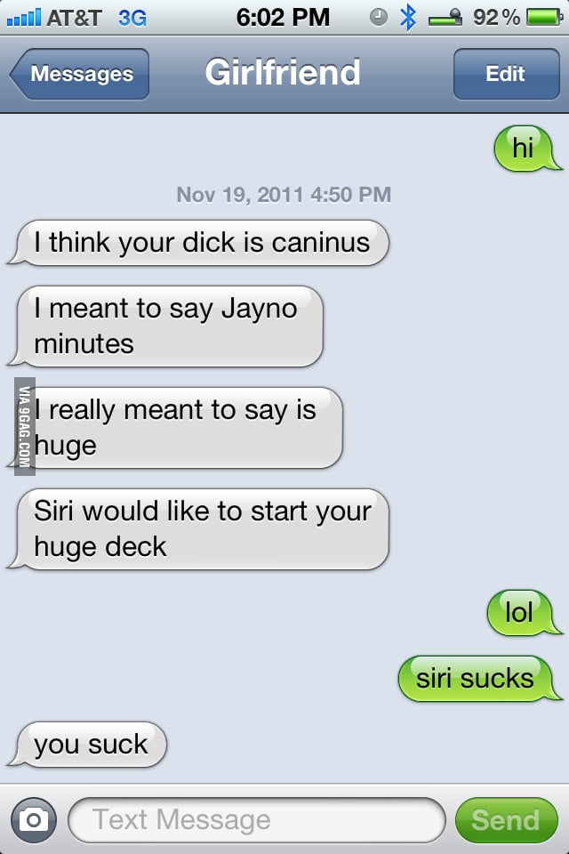 Siri Sexting Gone Wrong 9gag