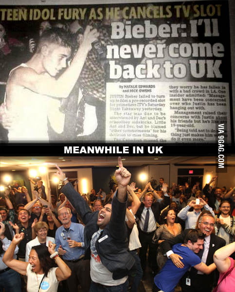 Justin Bieber will never come back to UK...