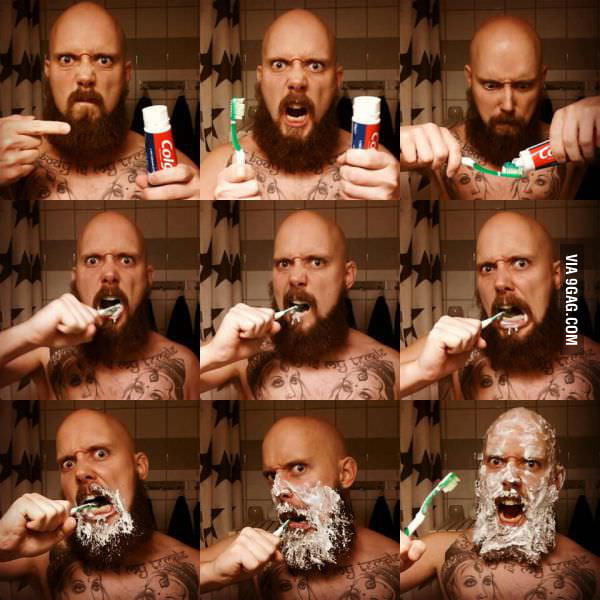 Extreme Tooth Brushing 9GAG
