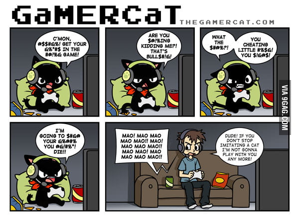 Gamer Cat - 9GAG