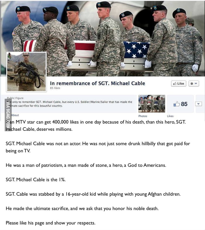 SGT. Michael Cable 9GAG