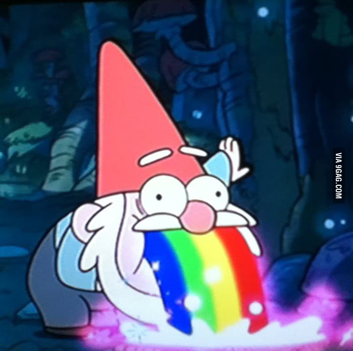 The real rainbow puke - 9GAG