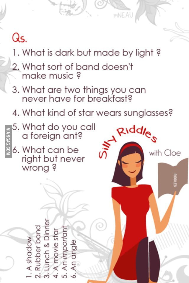 Silly riddles - 9GAG