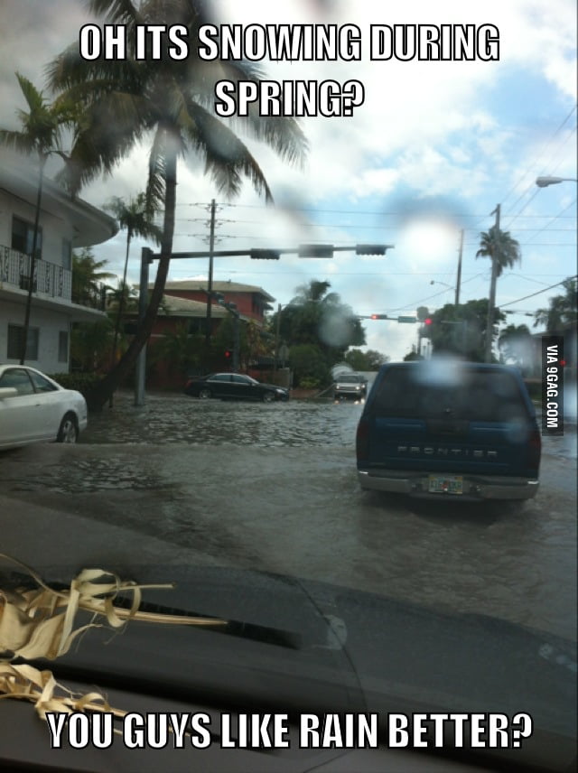 Oh its snowing during spring? - 9GAG