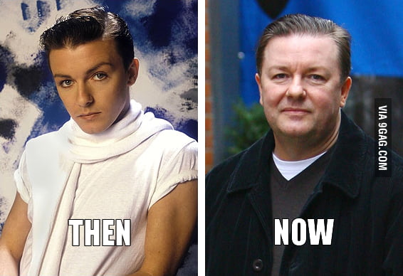 Ricky Gervais Now And Then 9gag 8884