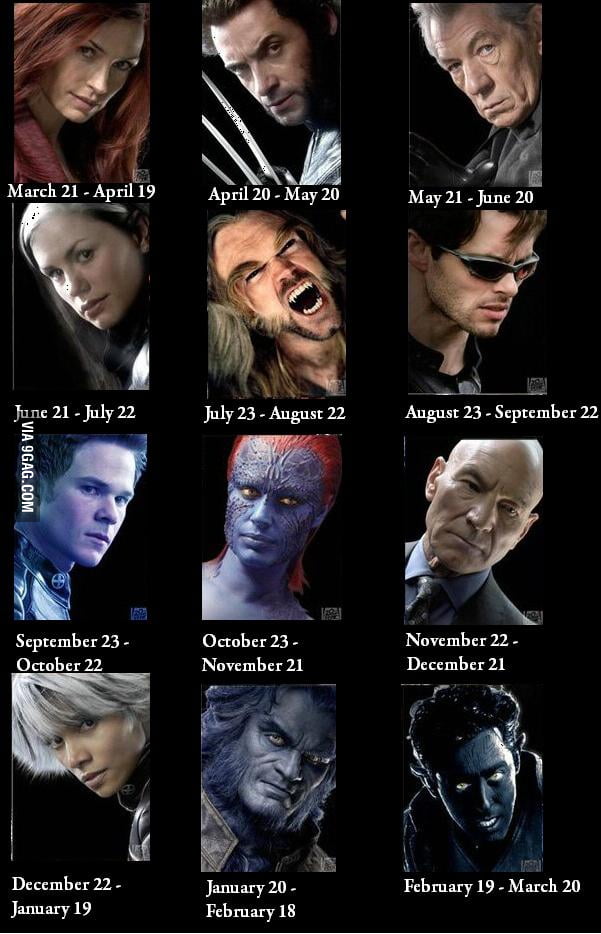 What's your XMen horoscope? 9GAG