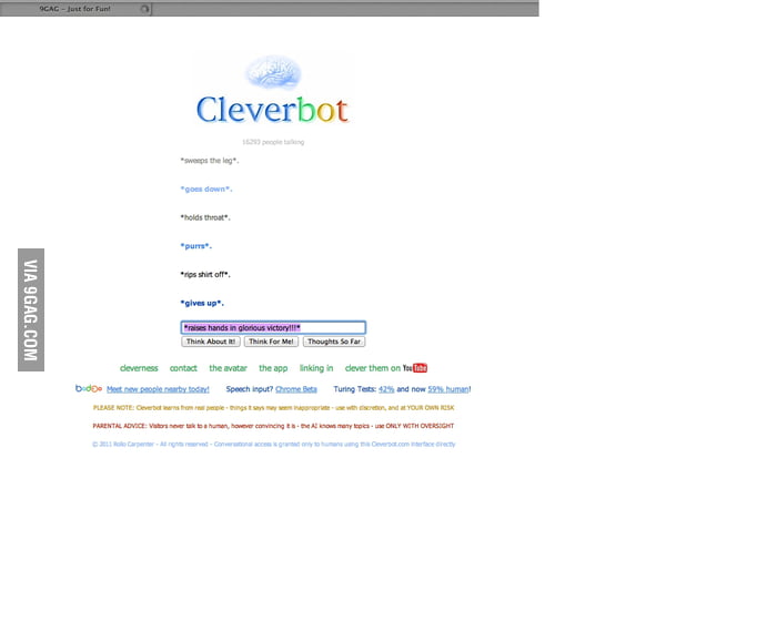 Beating Cleverbot 9GAG
