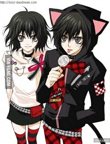 Goth Couple for Goth111 by akome1206 on DeviantArt