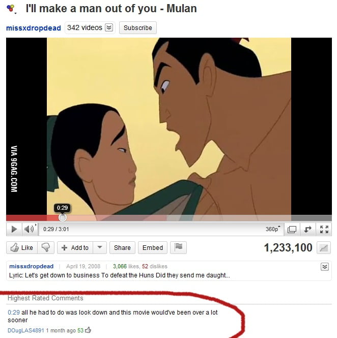I'll make a man out of you - Mulan - Funny.