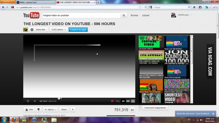 Longest video on youtube real purpose - 9GAG
