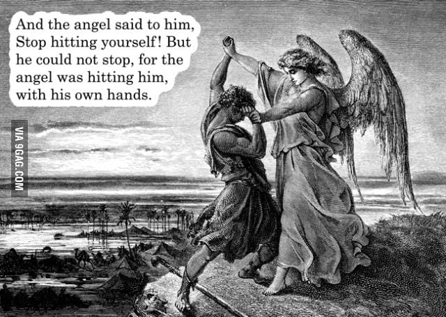 Image result for the angel was hitting him