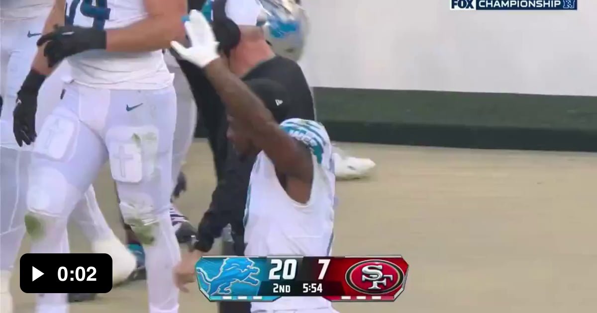 CJ Gardner-Johnson waving goodbye to the 49ers crowd as the Lions are ...