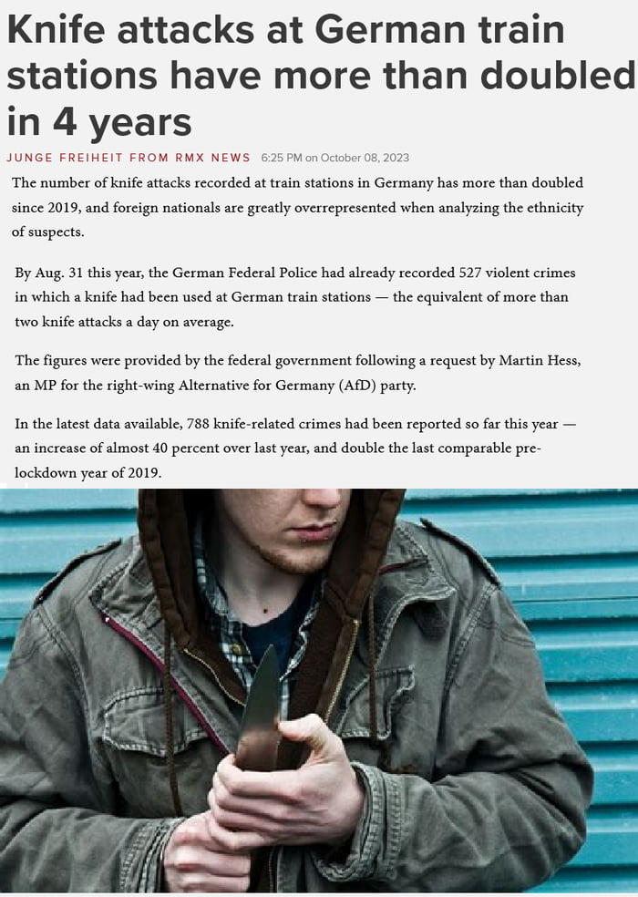 Turns out when no one is allowed to own a gun knives much more