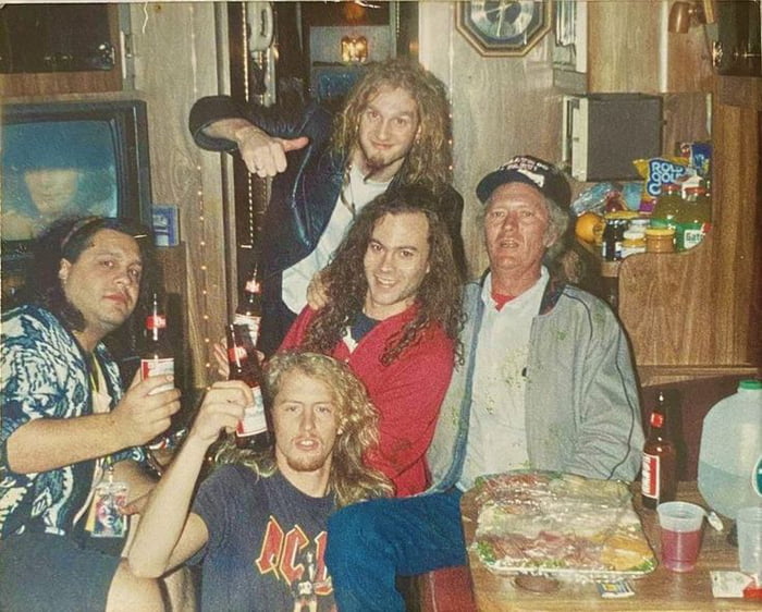 Alice In Chains in the 1990s with member Jerry Cantrell's father Jerry ...