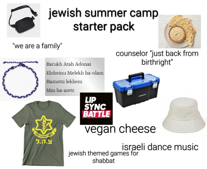 Jewish Summer Camp Starter Pack 9GAG