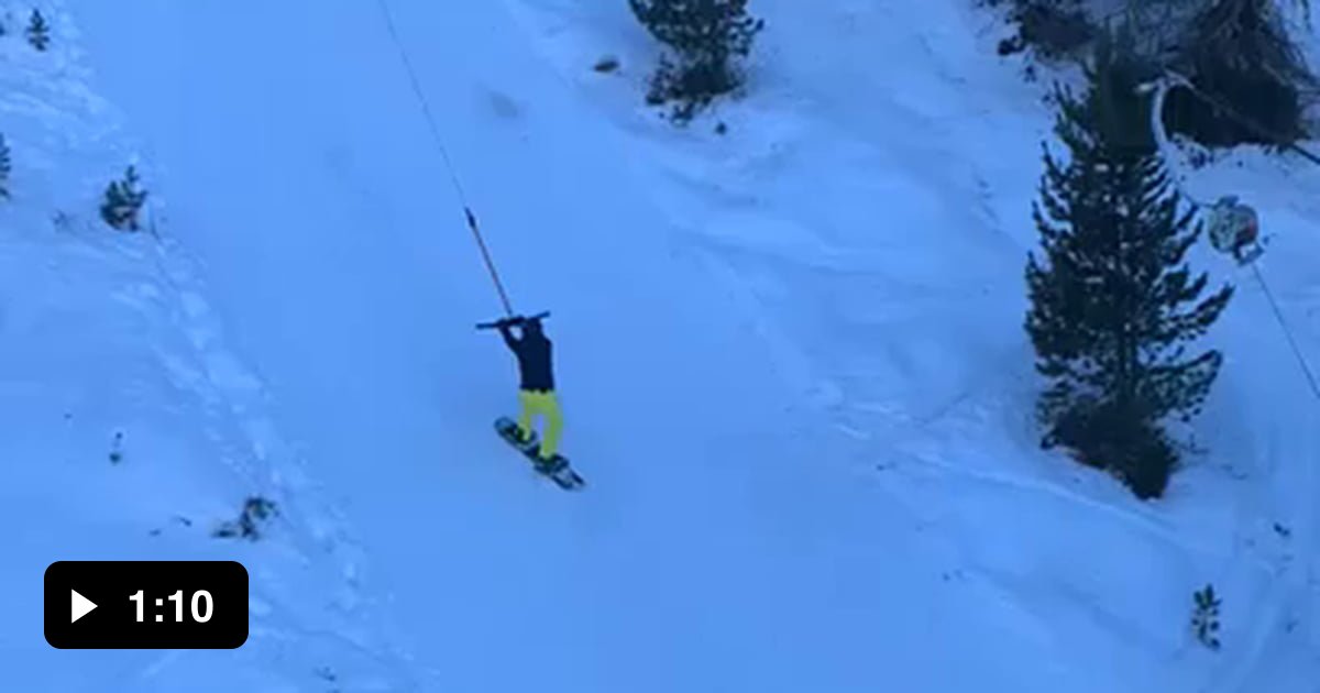 Snowboard beginner on the ski lift 9GAG