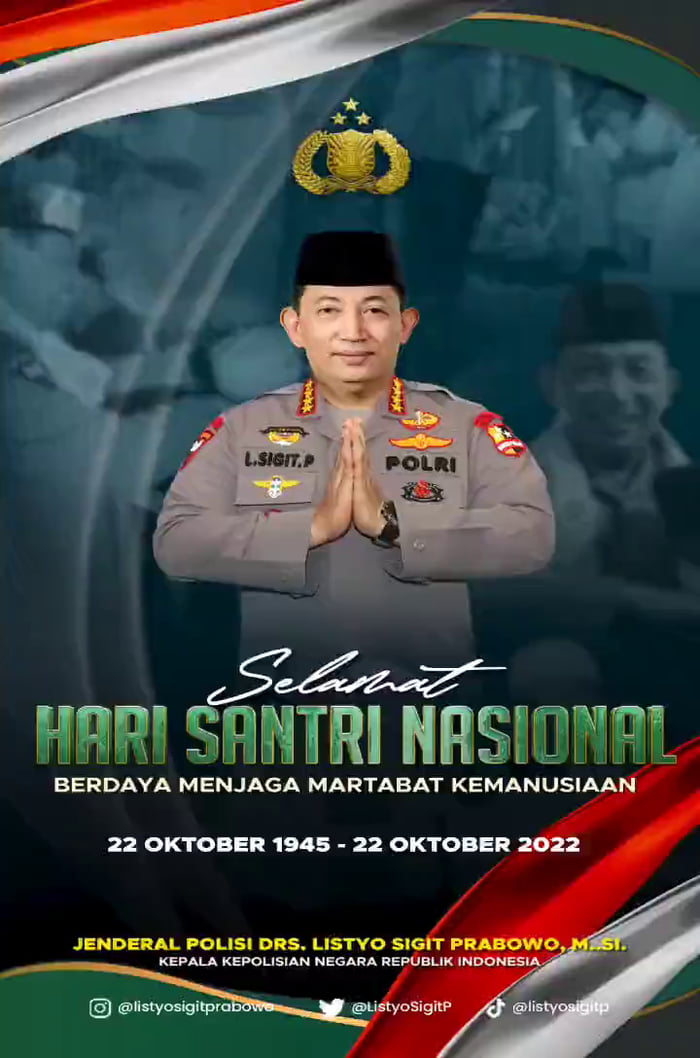 Selamat Hari Santi Polri Santri Laporkan Ke Propam Jika Ada Oknum