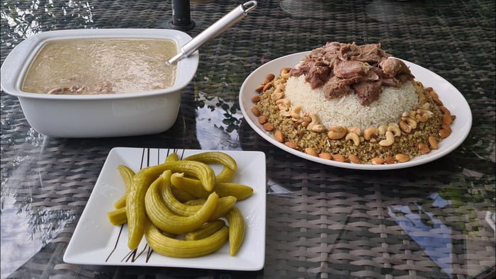 How to cook lamb meat rice and freekeh - 9GAG