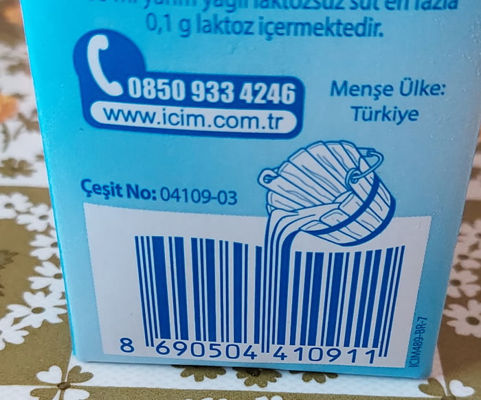This bar code on Turkish milk - 9GAG