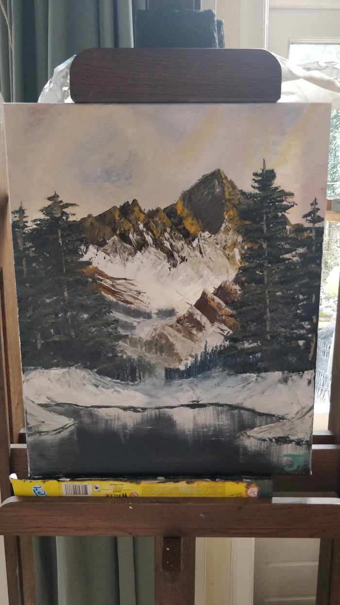 To relieve some stress I made my first painting with the help of the ...