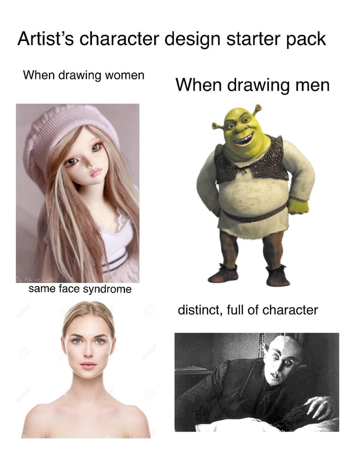 Artist’s character design starter pack - 9GAG