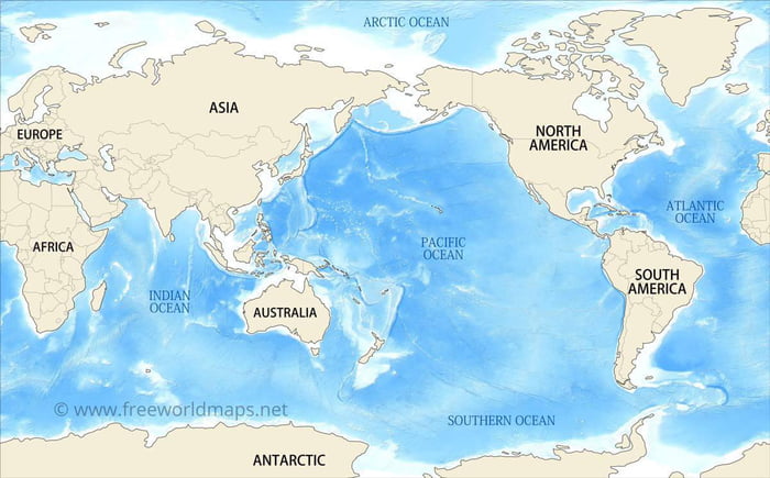 A differently centered world map helps show just how massive the ...