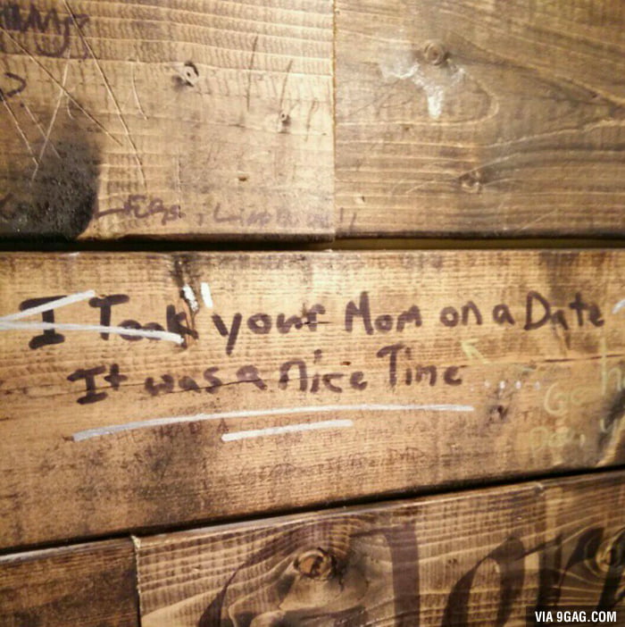 Canadian bathroom graffiti. 9GAG