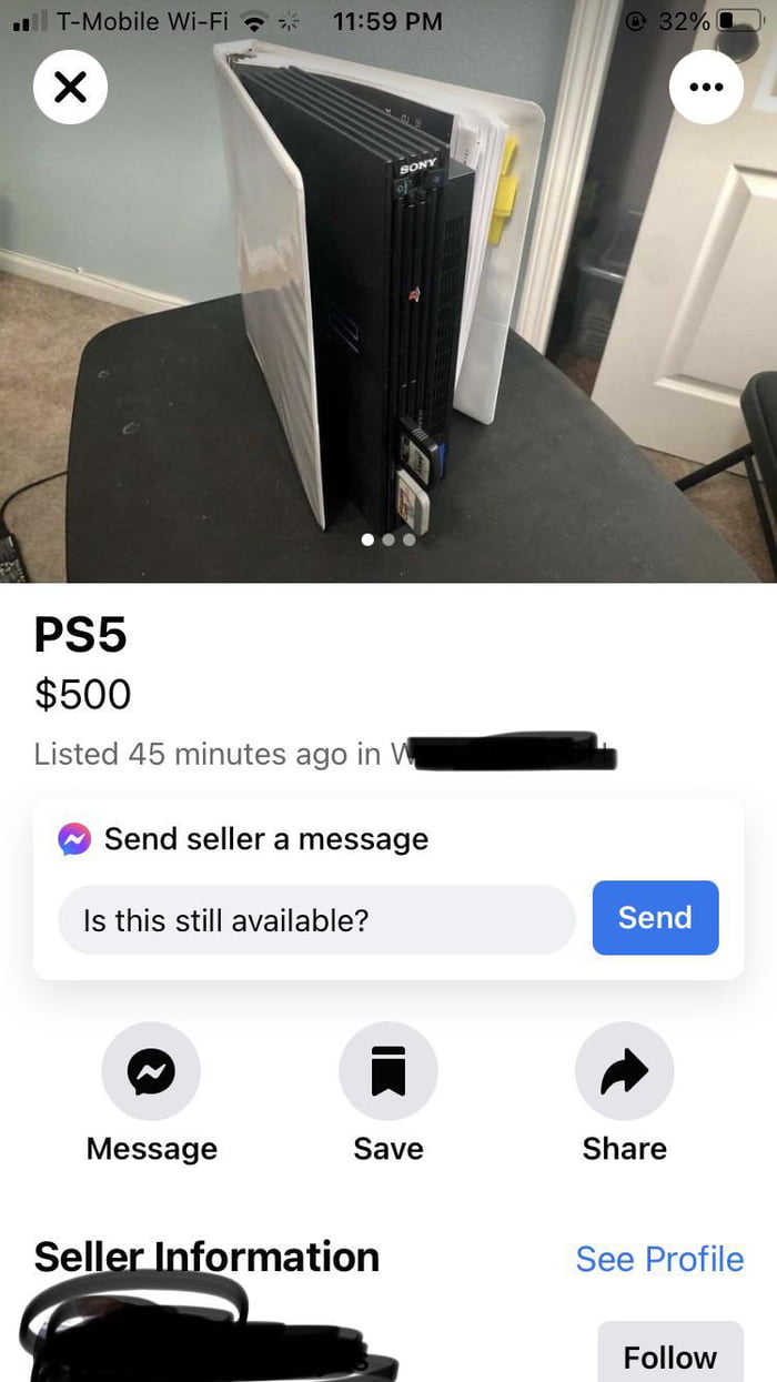 Ps5 Already Showing Up On Facebook Marketplace 9gag