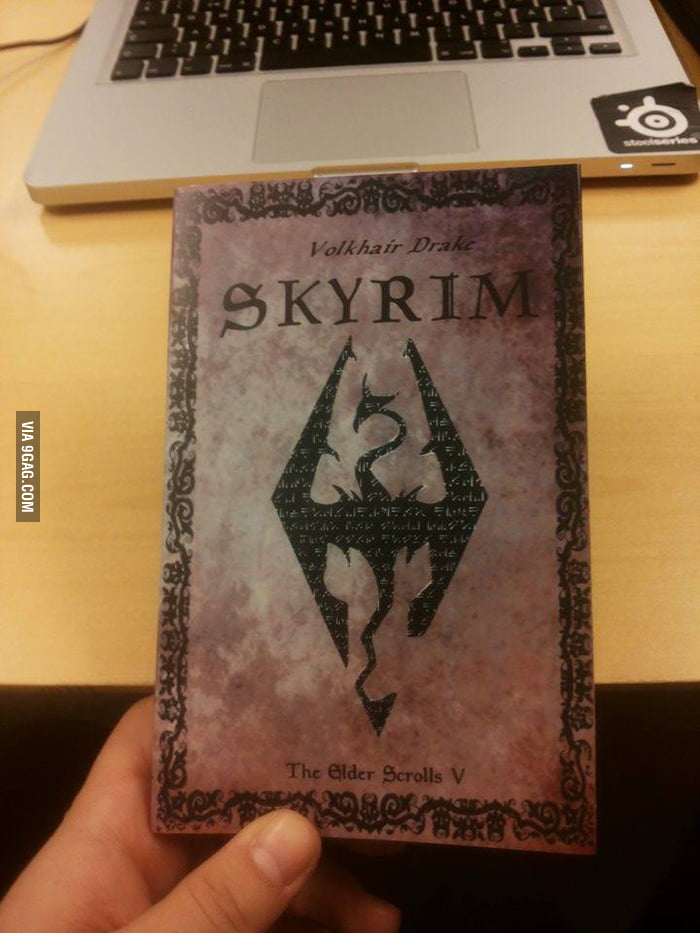 Book case I made for Skyrim as a school project 9GAG