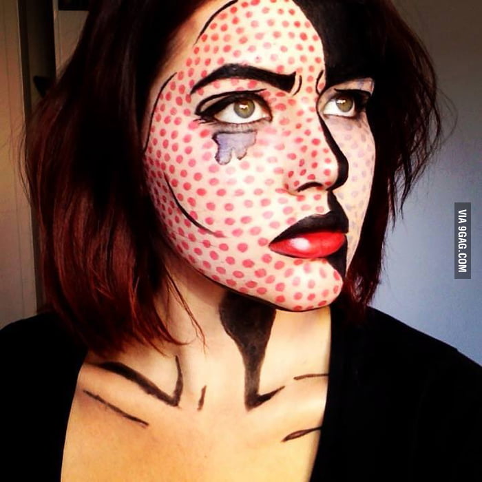 First attempt at Pop Art makeup look. Thoughts? - 9GAG
