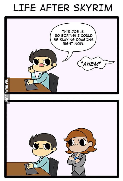 My Life After Skyrim 9gag 4054