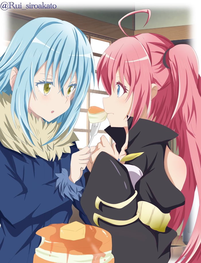 We need more of Rimuru and Milim being cute like this >.
