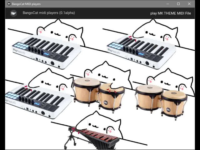 Bongo Cat Midi File player, still in alpha, to be released soon. Choose ...