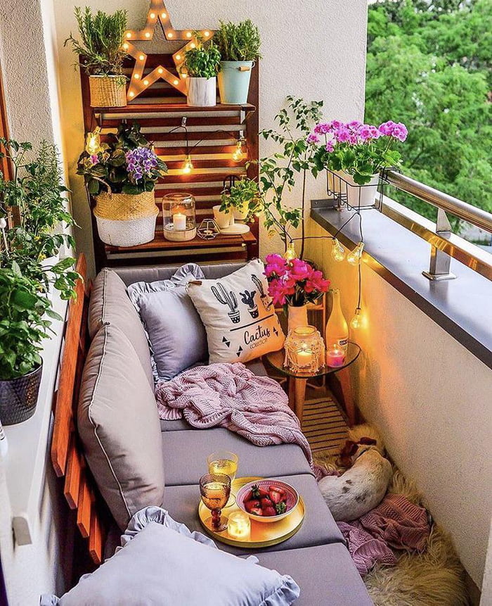Cosy plant-filled reading spot - 9GAG