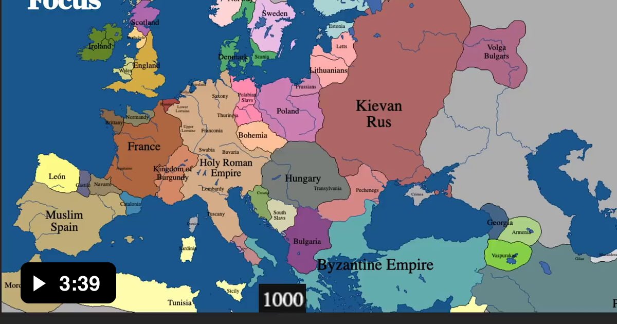 1000 years of European history in 3 minutes - 9GAG