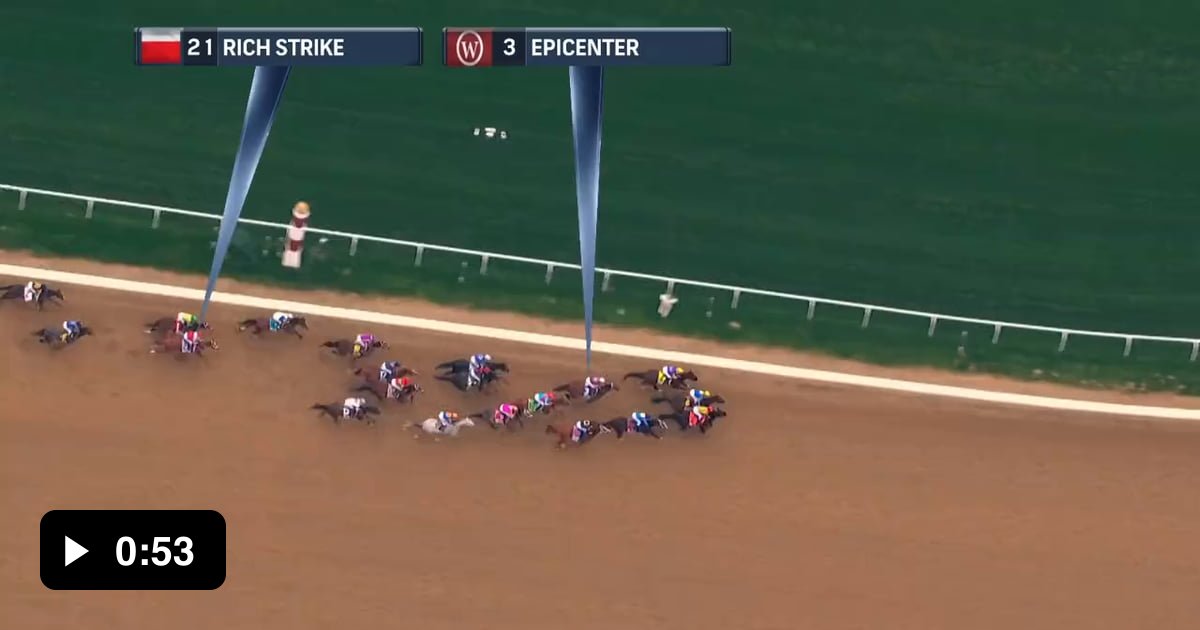 Overhead view of Yesterday's Kentucky Derby. It really shows how