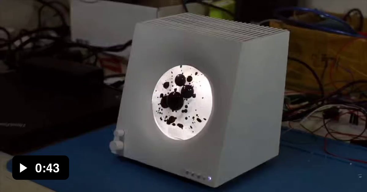 Dakd Ferrofluid display cell Bluetooth speaker made by DAKD Jung - 9GAG