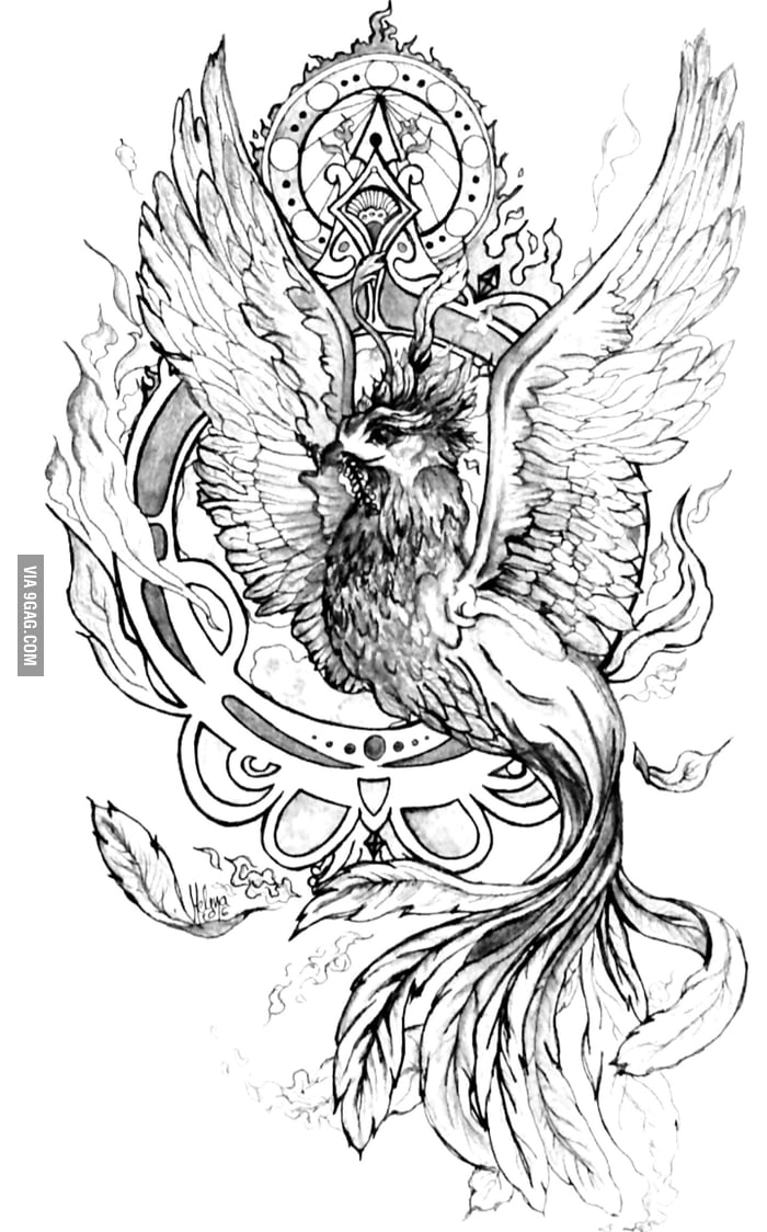 Art nouveau style Phoenix - 9GAG