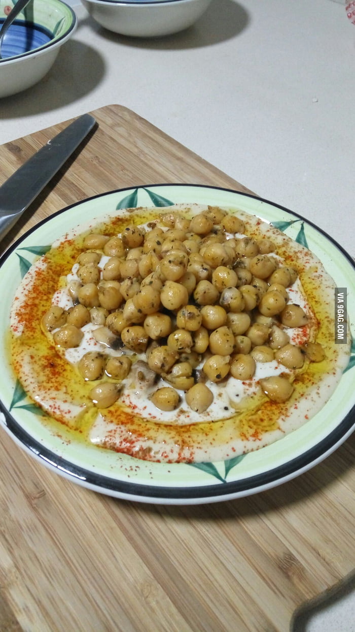 Grandma's hummus (with my additions) 9GAG