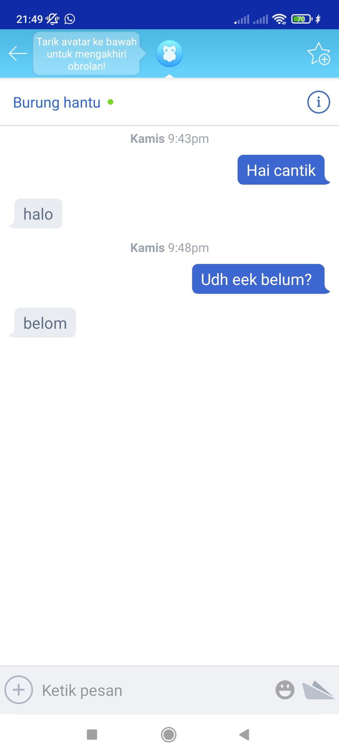 Gugup yah main chat ginian. - 9GAG